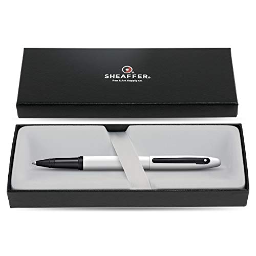 Roller Sheaffer VFM blanc écriture fluide sans bavure pour gaucher et droitier