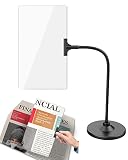 4X Magnifying Glass for Seniors Reading, 10"x6" Flexible Gooseneck Magnifying with Stand, Hands Free