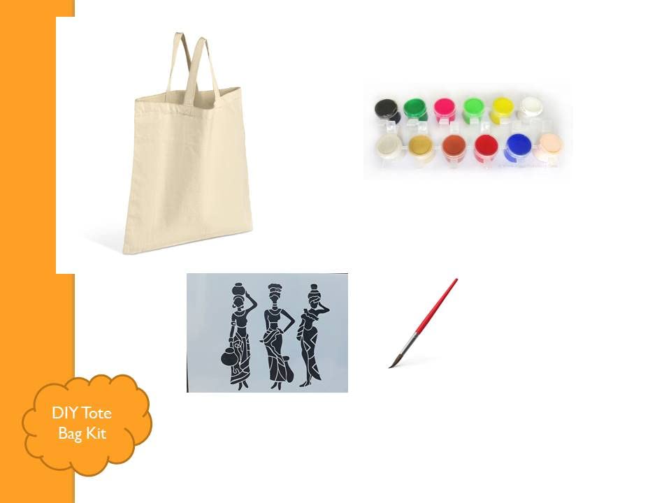 BADORN DIY Tote Bag Painting kit Easy Paint by Stencils|04