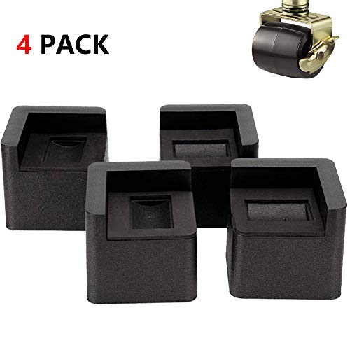 MEETWARM 3 Inch U Shape Bed Risers for Wheels Casters Furniture Riser Lift