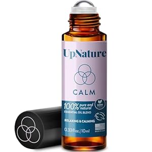 UpNature Calm Essential Oil Roll On Blend – Stress Relief & Relaxation Gifts for Women – Calming & Relaxing Self Care Aromatherapy Oils with Peppermint & Ginger – Ideal Stocking Stuffer