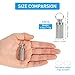 VANSU Titanium Waterproof Keychain Pill Holder Container,Portable Mini Size Pill Box Case for Outdoor Travel Camping