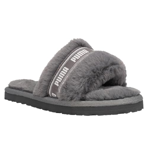 PUMA Kids Girls Fluff Slide Casual Sandals Casual - Grey2
