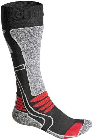 F-Lite Men's Motorcycling High Socks,Multicolor (Gray / Black / Red), 43 - 46