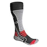 Y para una mayor protección Flite Calcetines Altos para Motocicleta para Hombre, Negro/Rojo, 47-49, 26-4518-8-4-0031