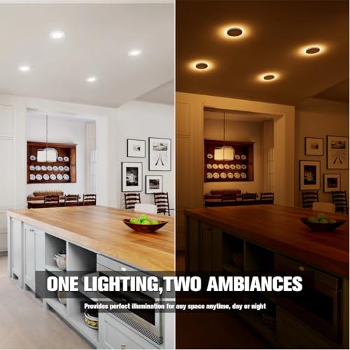 Image of VOLISUN 12 Pack 3 Inch 5CCT Recessed Light with Night Light, 500LM