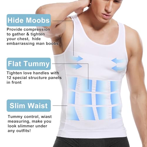 BIGFOX Compression Vest Men, Slimming Mens Vests Seamless and Comfortable Compression Tops Body Shaper Abdomen Undershirt4
