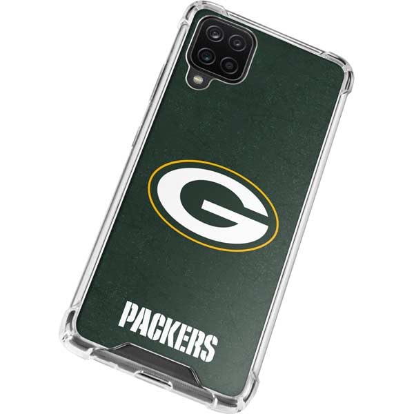 Skinit Clear Phone Case Compatible with Galaxy A12 - Officially Licensed NFL Green Bay Packers Distressed Design