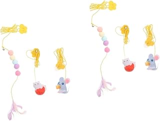 Brinquedo De Pelúcia Para Gatos De 6 Peças Bichinhos De Pelúcia Quagsire Brinquedo De Gato Saltitante Interativo Ratos Engraçados Para Gatos Balanços Provocantes De Pelúcia