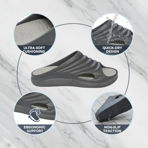 Image of GLJ All Weather Men Casual Sandal Flip Flops Home EVA Soft Slippers True Fashion Outdoor Beach Flat Foam Slides