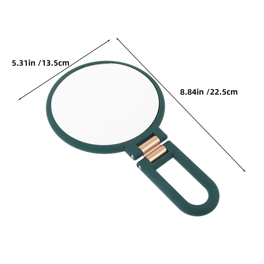 2pezzi Specchio Ingranditore Portatile da Specchio Tascabile Bifacciale con Ingrandimento Pieghevolper Trucco da Viaggio da Scrivania per Campeggio