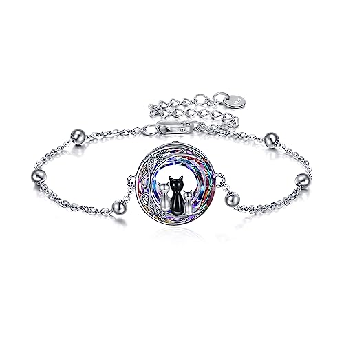 YAFEINI Pulsera de pingüino/gato/corazón/conejillo de indias/pulpo, regalo de pingüino, plata de ley 925, pingüinos que abrazan, joyería de animales lindos para mujeres y hermanas, Plata de ley,