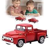 AGSIXZLAN Little Red Truck Toy for Toddlers 2 3 4 5 6 7 8 Year Old Boys Girls,1:32 Alloy Toddlers Car Toy Driveable,Car Door Can Open,Toy Trucks for Kids Easter Christmas Birthday Gifts