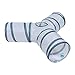 cat Tunnel cat Tube Toy Small pet Tunnels cat Agility Tunnel Indoor Toys Small pet Hideout Tunnels Doggie Toys Kitten Toys Pet Interactive Toy Hamster Aisle White Polyester