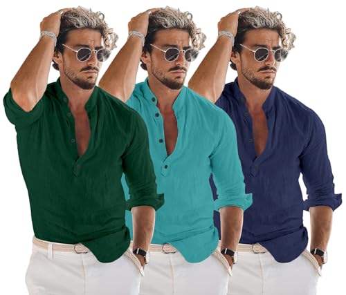 Image of Combo of Men Solid Cotton Blend Straight Kurta Shirt Pack of 2