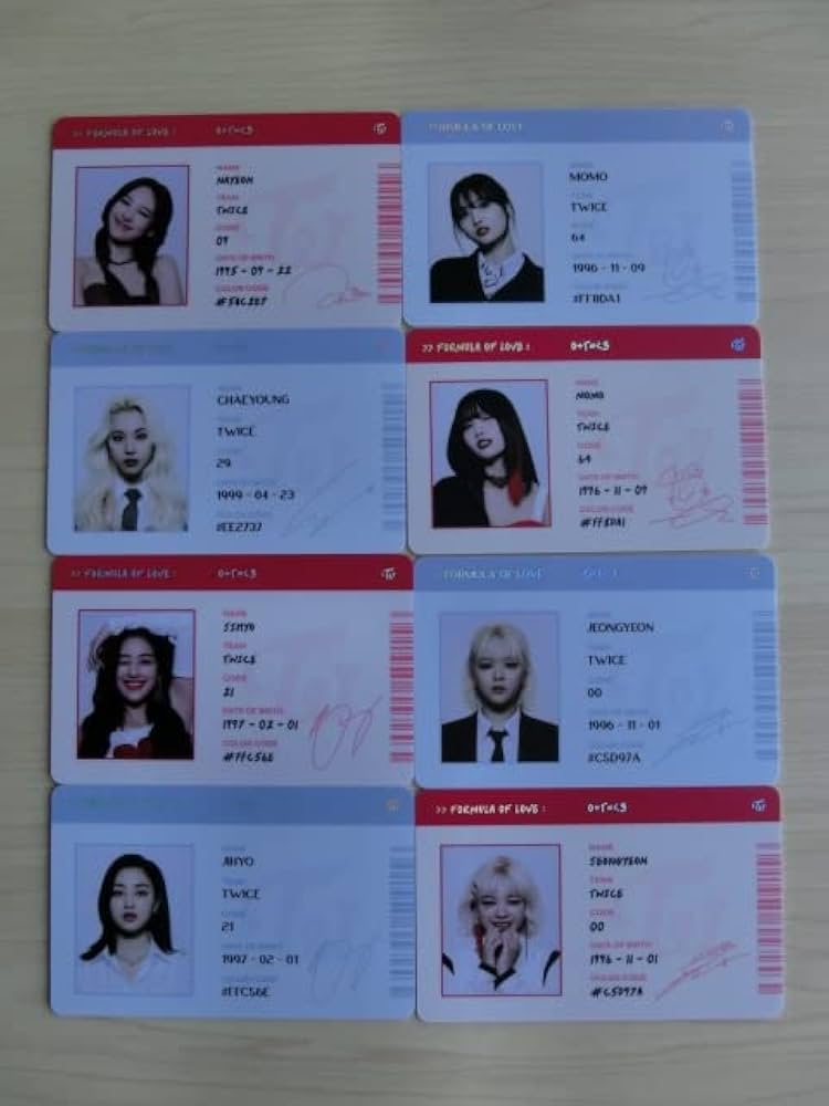 Amazon.co.jp: TWICE Formula of Love Scientist IDカード 8枚