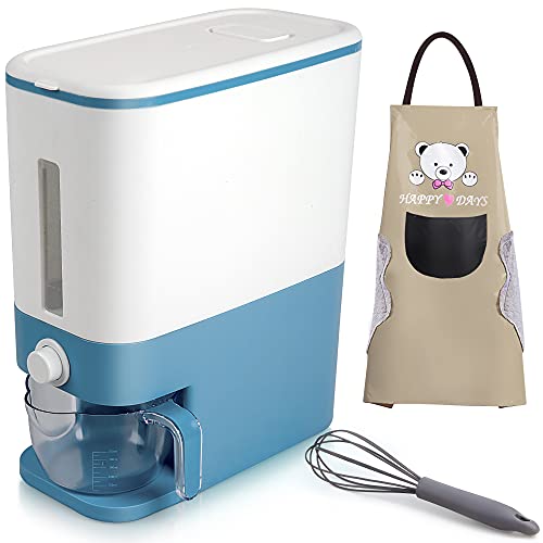 Vetaleez 22.5 Lbs Rice Dispenser Large Rice Storage Container with Measuring Cup Multipurpose Rice and Cereal Dispenser, Food Dispenser Rice Container, Storage Container for Pantry, Dry food dispenser