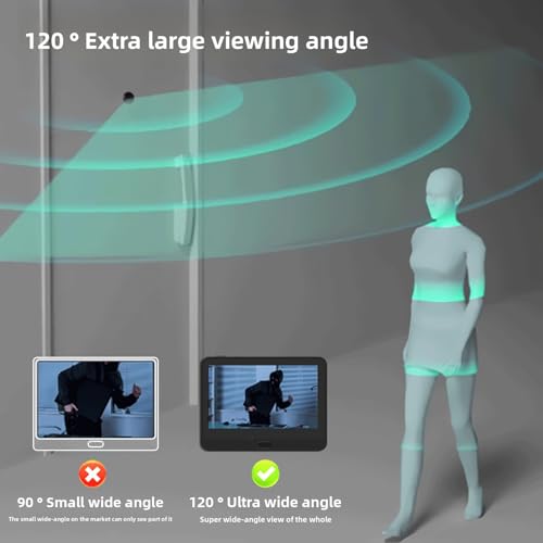 Cámara Mirilla Digital BTSEURY 1080P Pantalla LCD 4.3in Intercomunicador 2 Vías Detección PIR miniatura 4
