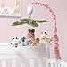 The Peanutshell Crib Mobile for Girls - Soft Pink Musical Baby Crib Mobile with 12 Lullabies, Cute Animal Baby Wildest Dreams Nursery Decor
