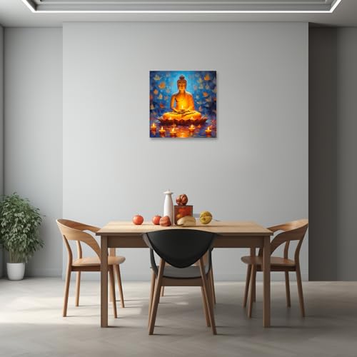 Lzimu Buddha Canvas Wall Art Buddha Statue Painting Prints Zen Pictures Buddhist Spiritual Artwork For Office Yoga Spa Meditation Room Framed thumb #3