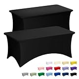 Fixwal 2 Pack 6FT Spandex Fitted Table Cover