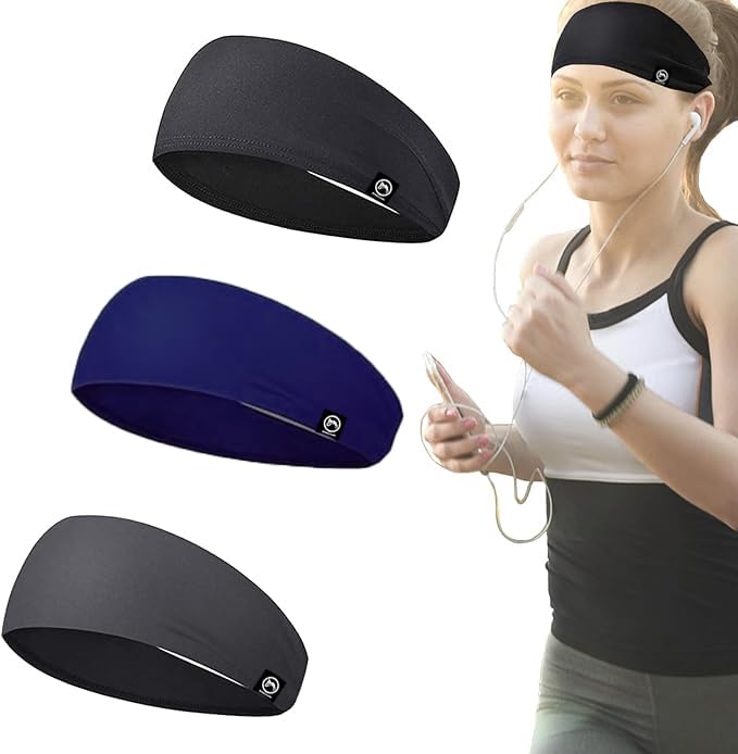 bismaadh Sports Headbands for Men, Moisture Wicking Workout Headband, Sweatband Headbands for Skiing, Running, Cycling, Football, Yoga, Hairband for Women and Men-picture-39