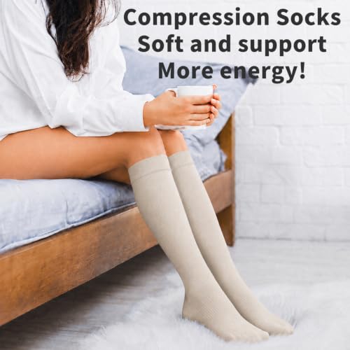 Image of COOLOVER Copper Compression Socks for Women and Men(6 Pairs)-Best Support for Running, Athletic, Travel