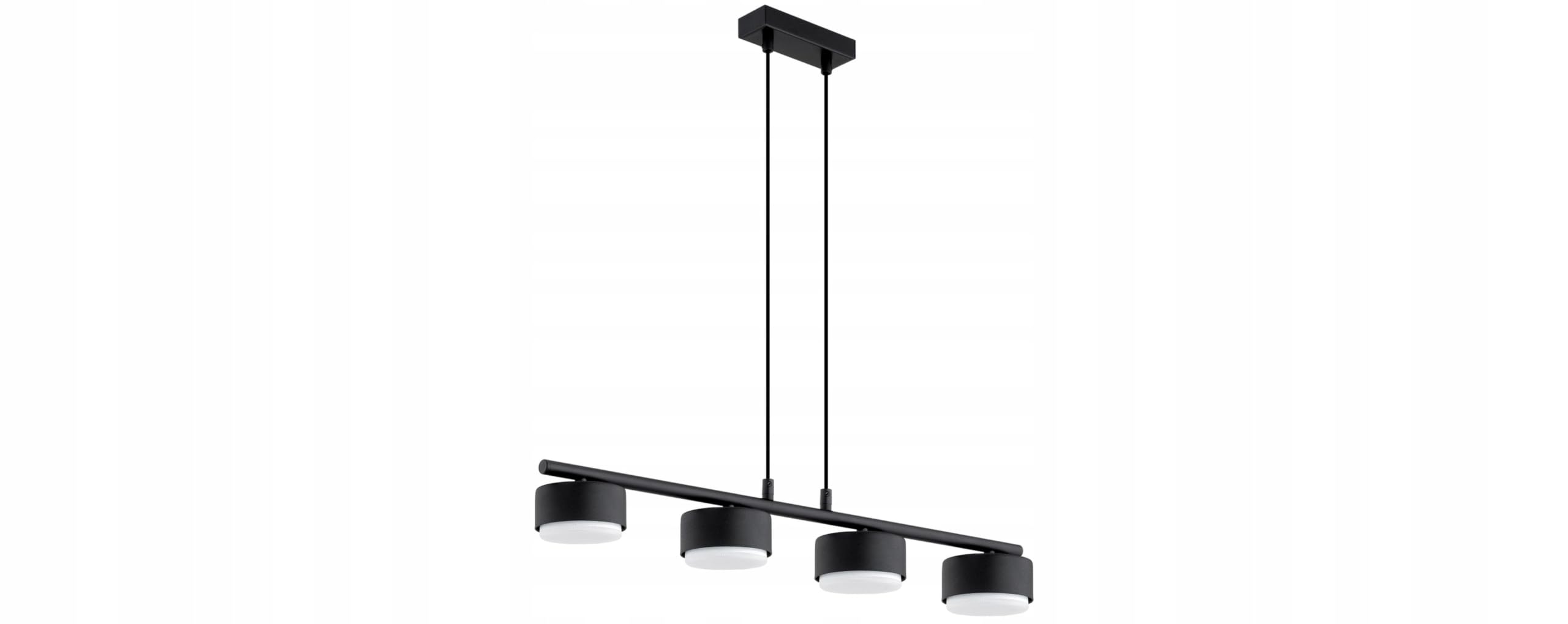 Licht-Erlebnisse Hängelampe 4-flammig Metall Schwarz Esstisch Wohnzimmer Esszimmer GX53 Modern wohnlich gemütlich blendarm L:70 cm Pendelleuchte Küche