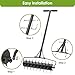 Seeutek 23 Inch Rolling Lawn Aerator - Upgraded Heavy Duty Aerator Lawn Soil Penetrator Spikes w/ 3 Adjustable Height Handles, Manual Aerator Lawn Tool for Garden Yard