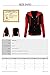 Stylish Color Contrast Long Sleeves Hoodie Varsity Jacket Black Red M