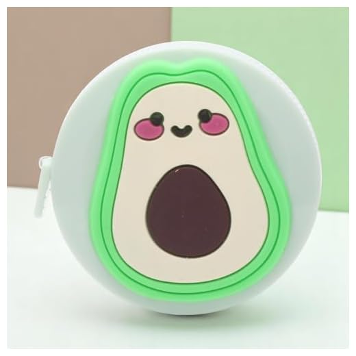Generic 1Pcs Tape Measure Round Push-Button Tape Measure Avocado Design +/-5% Accuracy Plastic Green 5x5x1cm