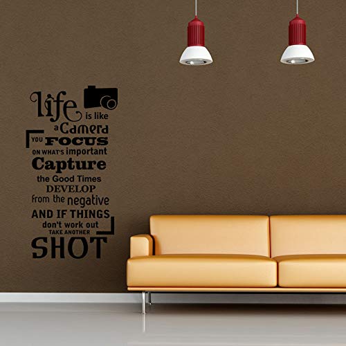 Buy KCWALLDECALS Life is Like A Camera Quote Wall Decal Online at Low ...