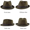 LADYBRO Women Mens Fedora Hats for Winter Retro Gr... #3