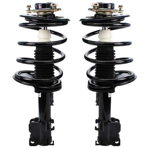 Image of Detroit Axle - 2.5L Front Struts Kit for 2002-2006 Nissan Altima, 2 Struts Coil Springs 2 Lower Control Arms with Ball Joint 4 Outer Inner Tie Rods 2 Sway Bars 2 Boots 2003 2004 2005 Replacement