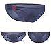 Newsywell Men's Soft Panties Bikini Briefs Ice Silk Low Rise Underwear Purple Blue Large