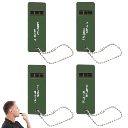 GXGM 4 peças apito de emergência, apito de sobrevivência, apito de emergência, apito de alta frequência, apito forte apito resgate apito para sobrevivência campismo caminhadas