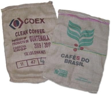 1.5" Wide Burlap Ribbon (5 Pack Assortment) Plus 2 Free Burlap Coffee Bags