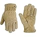 Leather Winter Work Gloves, 100-gram Thinsulate Insulation, Split Cowhide, Large (Wells Lamont 1063L),Pecan brown