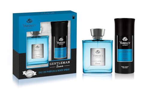 مجموعة هدايا معطرة جنتلمان سواف من ياردلي لندن لعطر الرجل الشهم مع روائح عطرية خشبية وحارة او دو بارفان 100 مل + بخاخ للجسم 150 مل