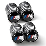 Tire Valve Stem Cap Cover for BMW M M2 M3 M4 Belt O-Ring Seal Corrosion Resistant tire Valve caps 4 Pack Black