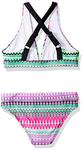 Image of Next by Athena Girls' Wide Band Halter Bikini Top & Jump Start Short Swimsuit Set