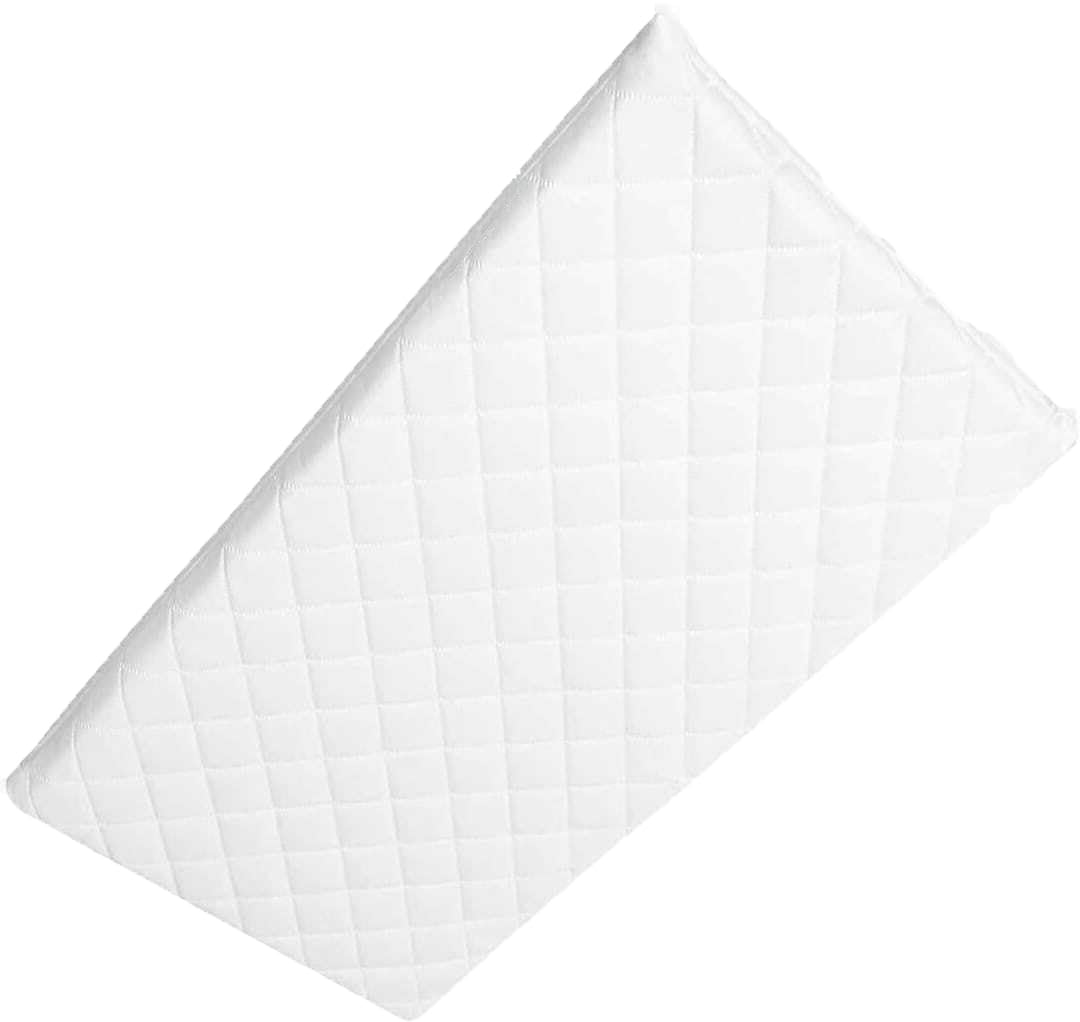 Travel Cot Mattress 90 x 52 x 5 cm – Fits Red Kite, Hauck, Graco – Quilted Breathable & Anti-Allergenic Polycotton Cover – Firm Foam Support, Removable Cover – UK Made