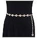 Suyi Gold Chain Belts for Women Rhinestone Waist Chain for Dress Plus Size 135CM Gold