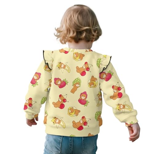 Girls Cute Long Sleeve Tops Ruffle Crewneck Shirts Comfy Casual Outfits Cute Tops Fashion T-Shirt for Going Out2