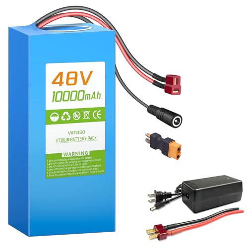 VATOSO 48V 10Ah Lithium Ebike Battery with BMS, Compatible with 100W-1000W Motors, for Electric...