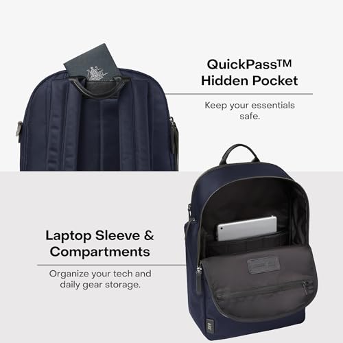 Carry All Backpack 20L - Water-Resistant, Luggage Backpack for Men & Women - With Internal Dividers, Multi Pocket - Ideal for Travel, Work - Stylish, Quality & Durable - French Navy4