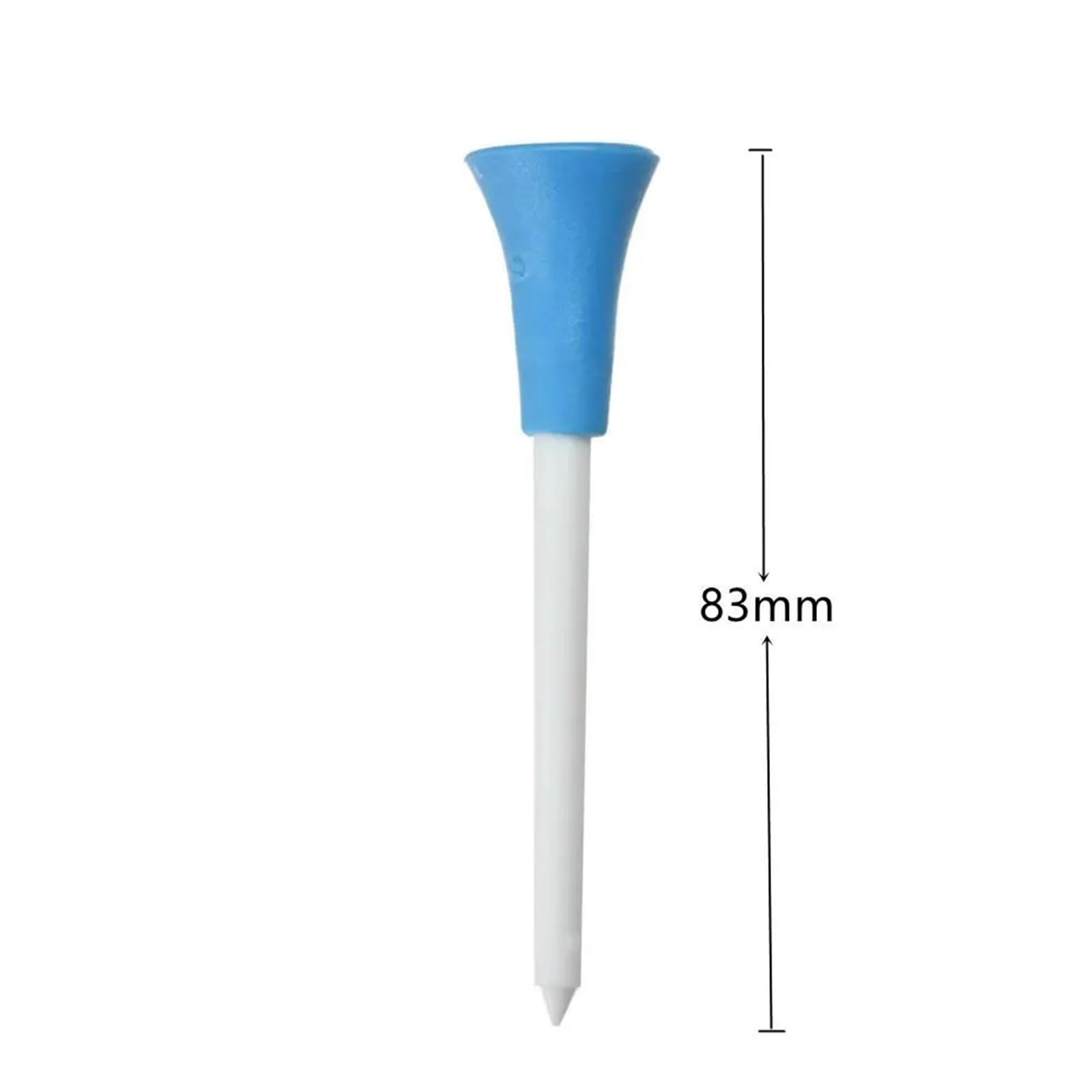 Golf Tee 100 stück 83,0mm Golf Tees Gummi Kissen Top Kunststoff Ball Halter Golf Zubehör Zufällige Farbe FüR Einen Idealen Abschlag