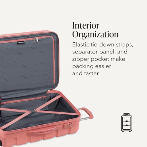 Image of SwissGear 7366 Hardside Expandable Luggage with Spinner Wheels, Coral Almond, 3-Piece Set (19 /23 /27), 7366 Hardside Expandable Luggage With Spinner Wheels