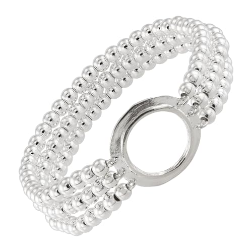 Silpada 'True Karma' Sterling Silver Hematite Stretch Bracelet, 7