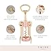 Twine Winged Corkscrew Wine Opener, Versatile Bottle Opener for Beer and Soft Drinks, Stainless Steel with Ergonomic Handle and Sharp Screw for Bartenders, Home Bar, Kitchen, Set of 1, Copper and Gold